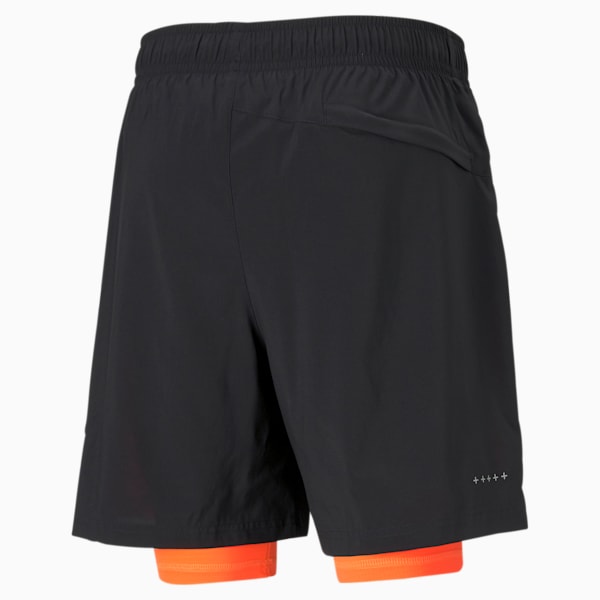 Run Favourite Woven 2-in-1 7" Men's Running Tight Shorts, Puma Black-Lava Blast, extralarge-IND